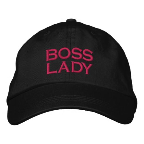 BOSS LADY EMBROIDERED BASEBALL HAT