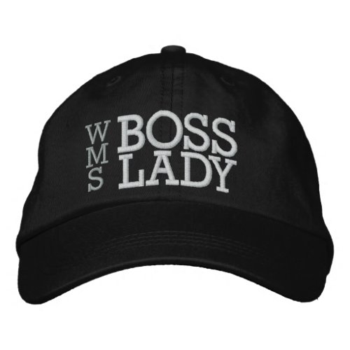 BOSS LADY EMBROIDERED BASEBALL HAT