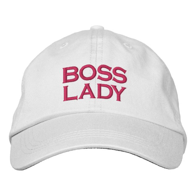BOSS LADY EMBROIDERED BASEBALL HAT (Front)