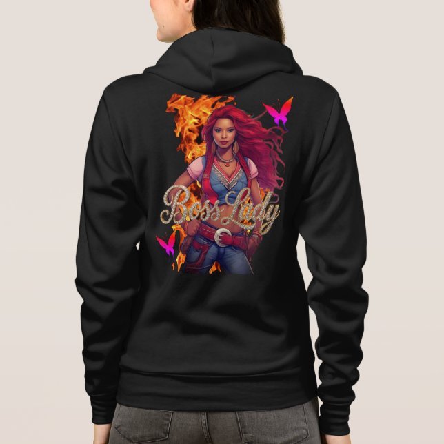 Boss Lady Fire Hoodie (Back)
