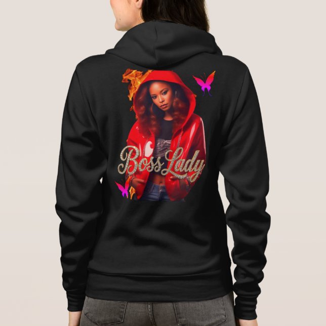 Boss Lady Fire Hoodie (Back)