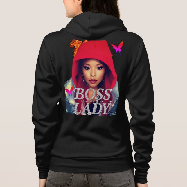 Boss Lady Fire Hoodie (Back)