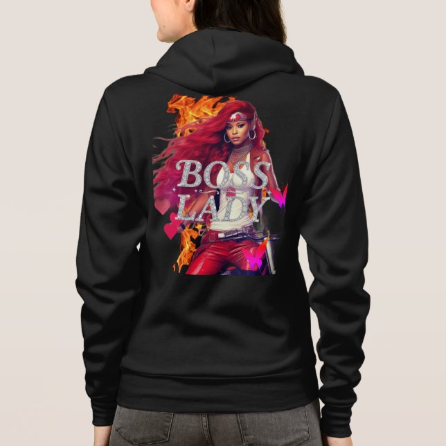 Boss Lady Fire Hoodie (Back)