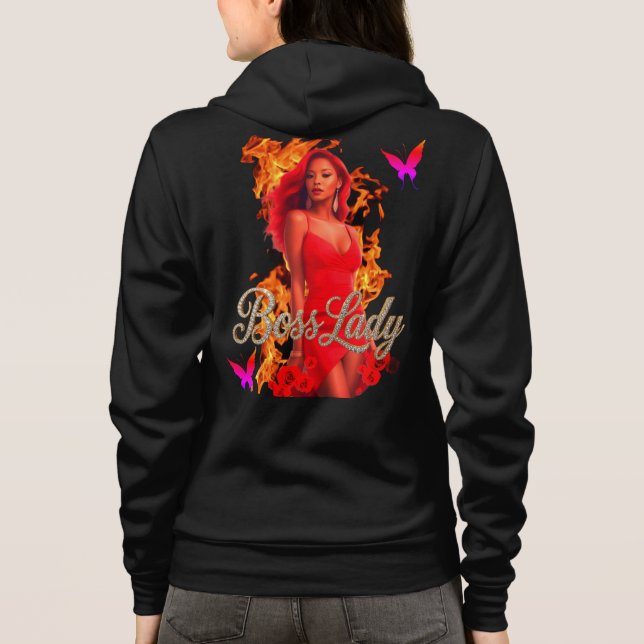 Boss Lady Fire Hoodie (Back)