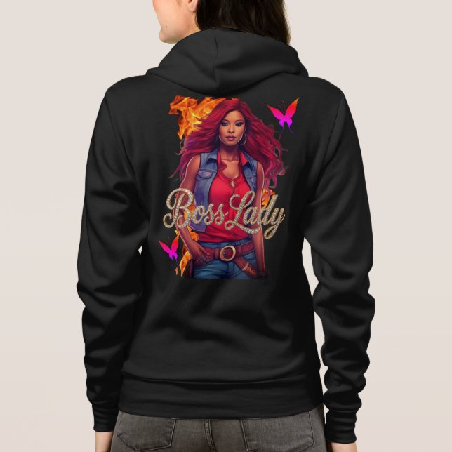 Boss Lady Fire Hoodie (Back)