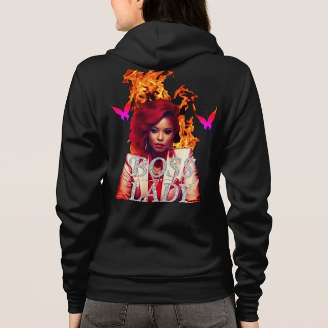 Boss Lady Fire Hoodie (Back)