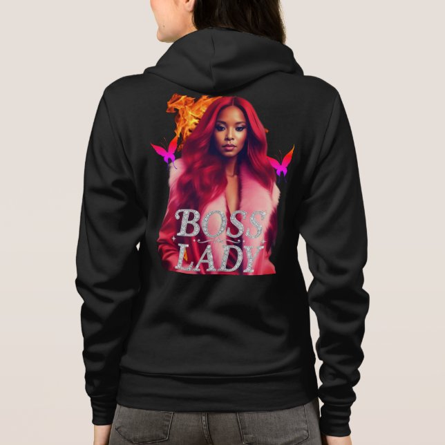 Boss Lady Fire Hoodie (Back)