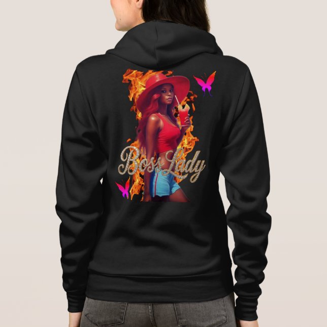 Boss Lady Fire Hoodie (Back)