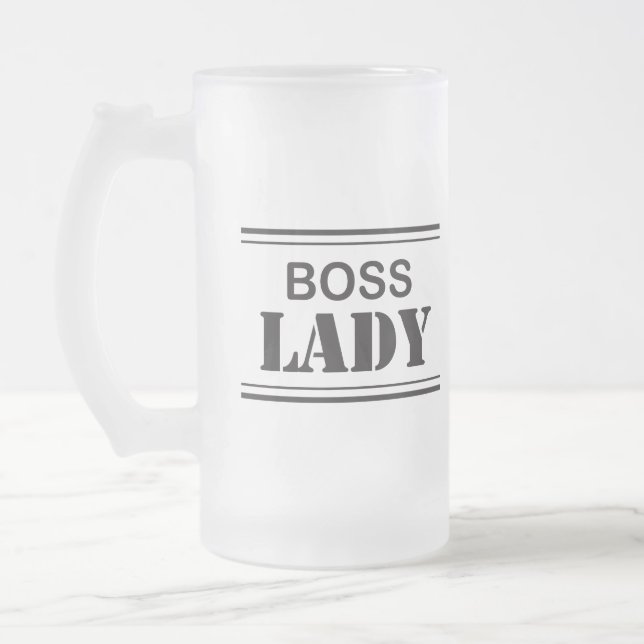 Boss Lady Frosted Mug (Left)
