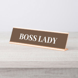 Boss Lady Gift Funny Name Plate Customize