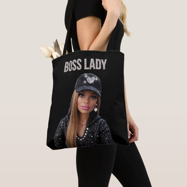 Boss Lady Glam Doll All-Over-Print Tote Bag (Close Up)