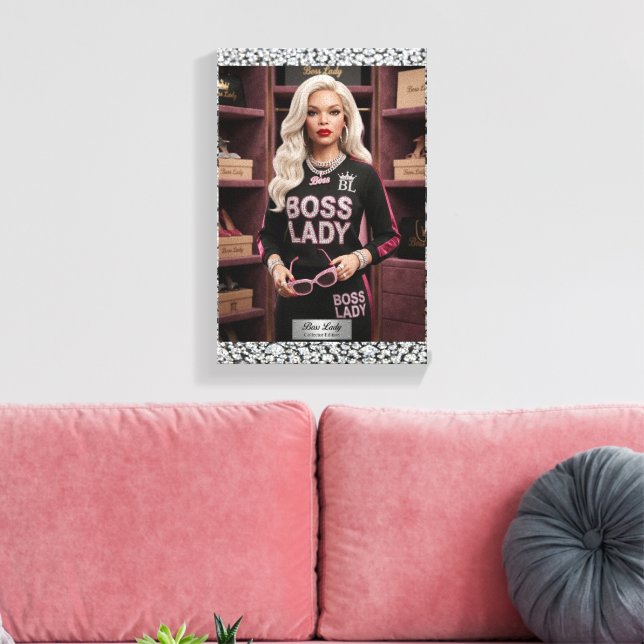 Boss Lady Glam Doll Canvas Print (Insitu(LivingRoom))