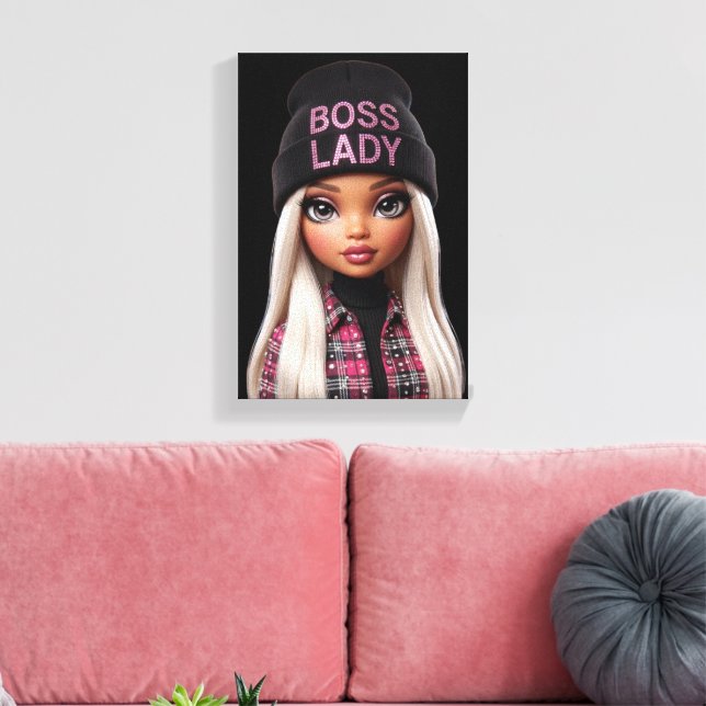 Boss Lady Glam Doll Canvas Print (Insitu(LivingRoom))