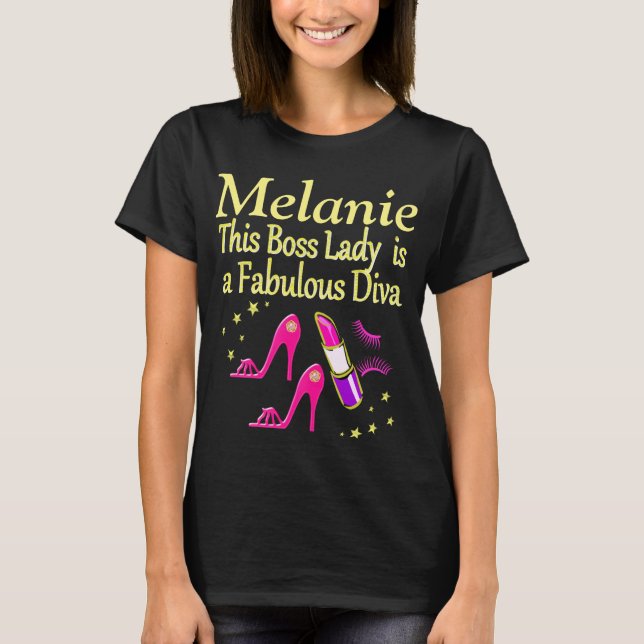 BOSS LADY IS A FABULOUS DIVA PERSONALIZED T SHIRT (Front)