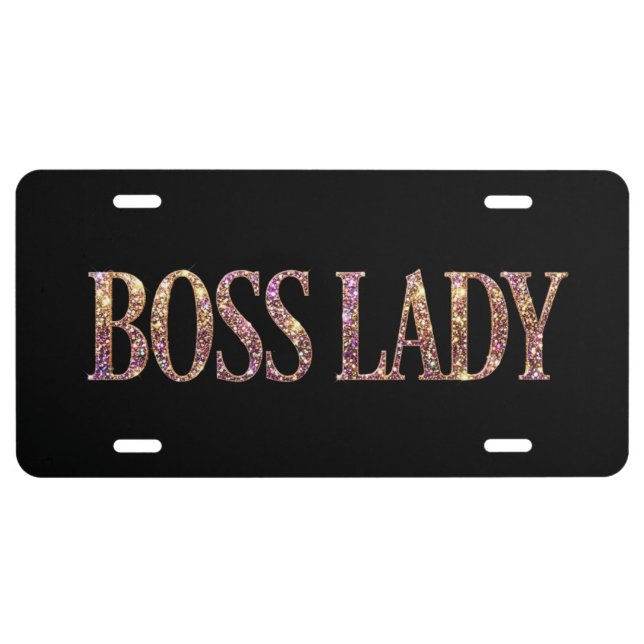Boss Lady License Plate (Front)