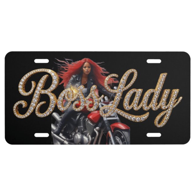 Boss Lady License Plate (Front)