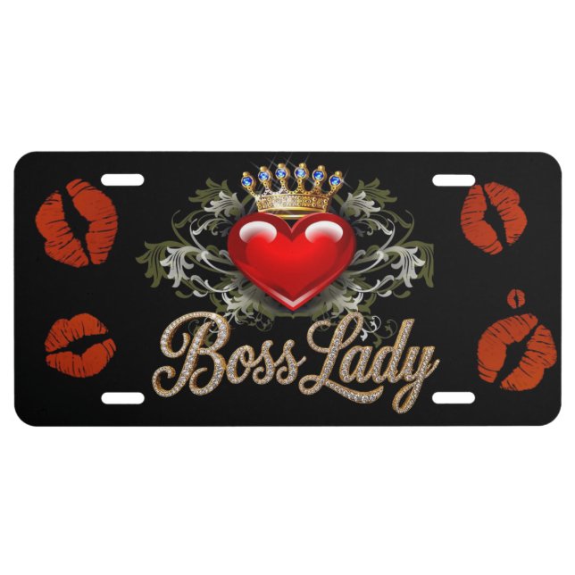 Boss Lady License Plate (Front)