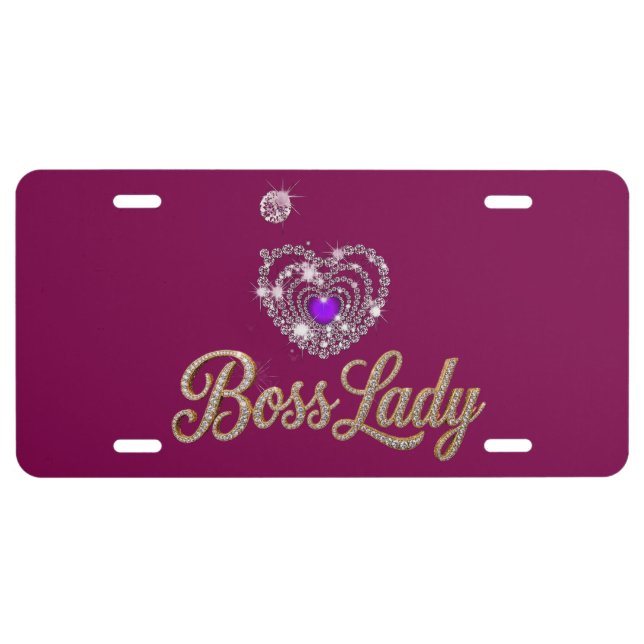 Boss Lady License Plate (Front)
