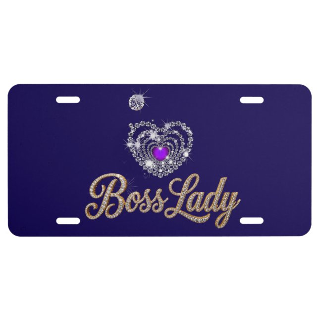 Boss Lady License Plate (Front)