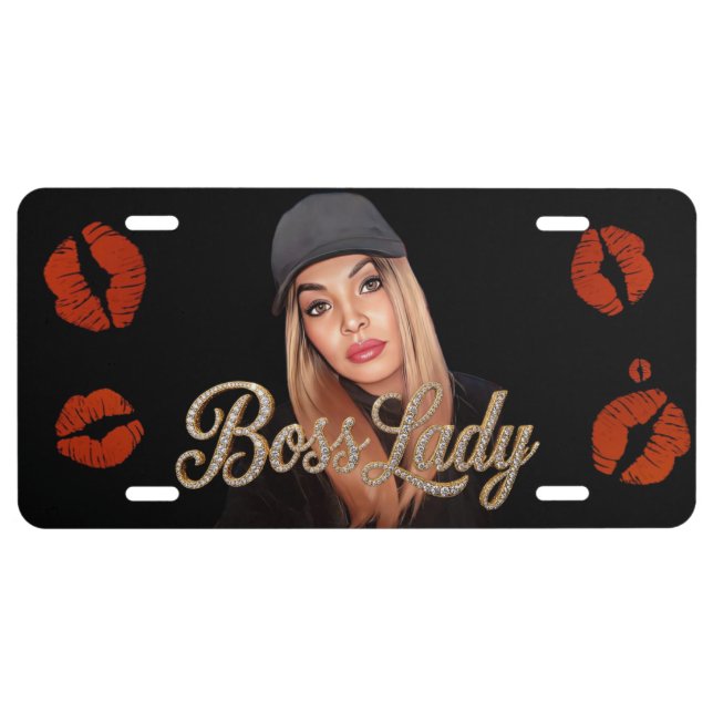 Boss Lady License Plate (Front)