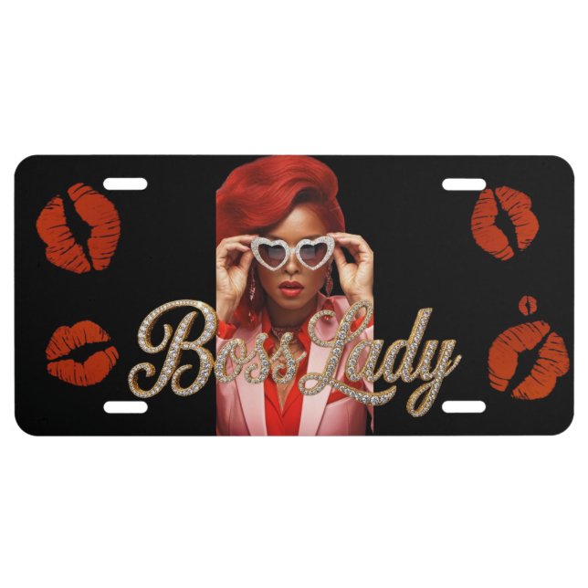 Boss Lady License Plate (Front)