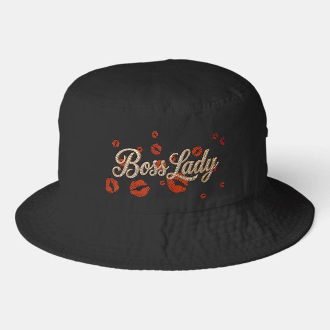 Boss Lady Lips Bucket Hat (Front)