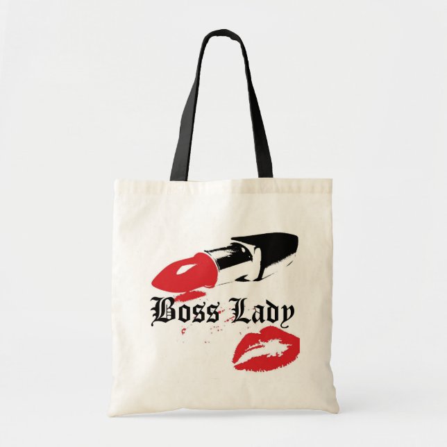 Boss Lady Lipstick and Lips Budget Tote (Front)