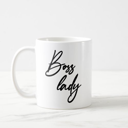 Boss Lady Modern handlettering script  Coffee Mug