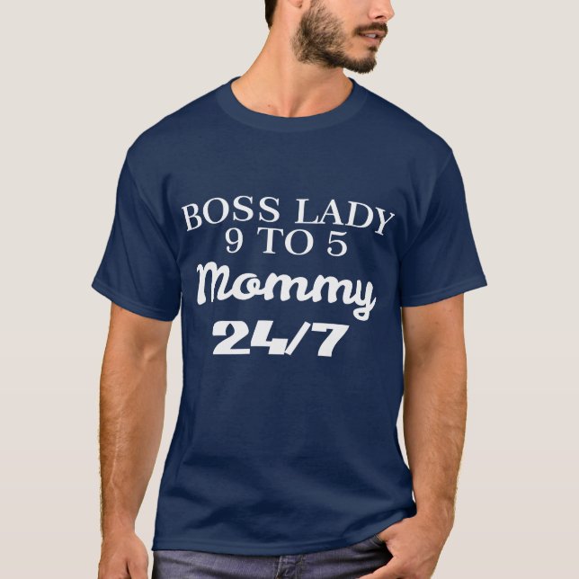 Boss Lady Mommy Womens Mothers Day retro T-Shirt (Front)