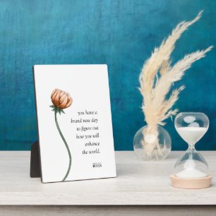 Boss Lady Motivational Quote Floral Plaque