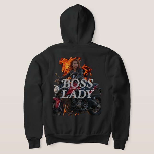 Boss Lady Motorcycle Hoodie (Laydown Back)