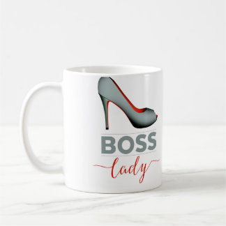Boss Lady Mug (Colored letters, red and grey)
