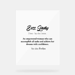 Boss Lady Mug – Empowered Woman Gift, Confidence  Acrylic Sign