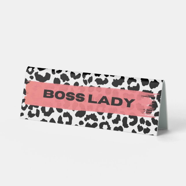 Boss Lady Name Plate and Desk Sign Style 2 (Front)