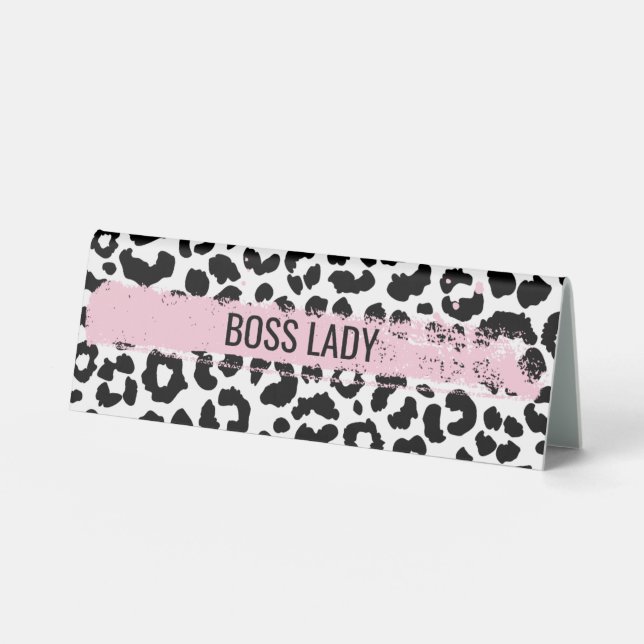 Boss Lady Name Plate and Desk Sign Style 2 (Front)