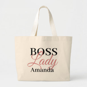 Boss Lady Personalized Large Tote Bag