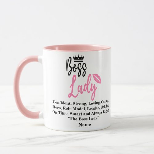 Boss Lady Personalized Name Gift For Her Mug