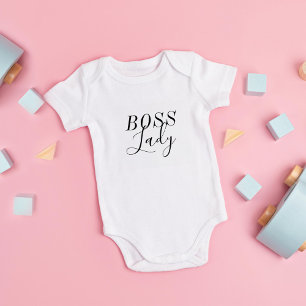 Boss Lady Personalized Shower Baby Bodysuit