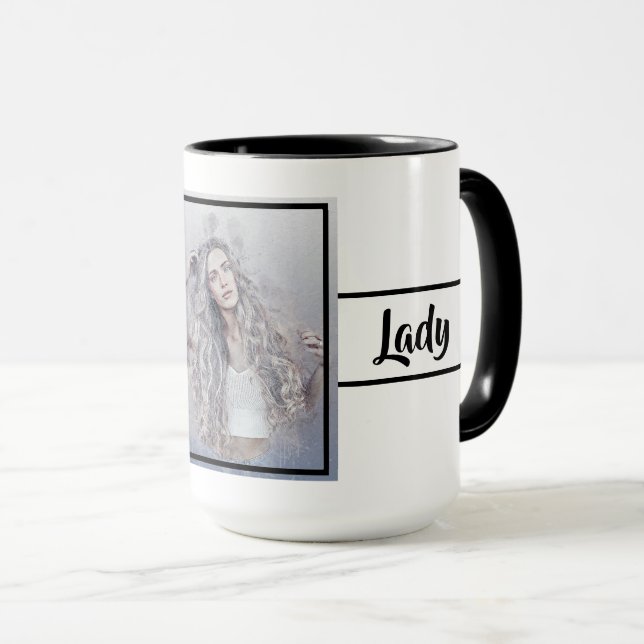Boss Lady Photo Ringer 15oz Mug (Front Right)