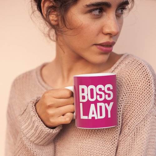 BOSS LADY PINK COFFEE MUG