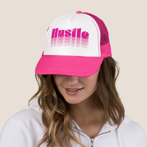 Boss Lady Pink Hustle Trucker Hat