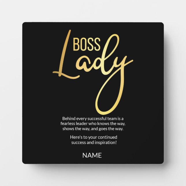 Boss lady  plaque (Front)