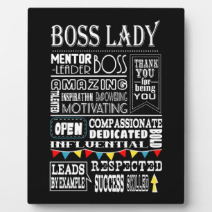 Boss Lady Plaque Desk Gift Appreciation Custom