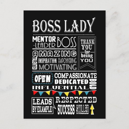 Boss lady Postcard