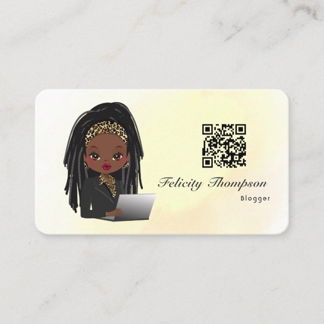 Boss Lady QR Code Business Card (Front)