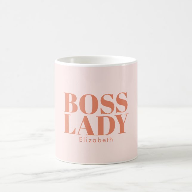 Boss Lady Retro Customized name Coffee Mug (Center)