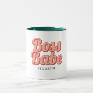 Boss Lady Retro Customized name Coffee Mug