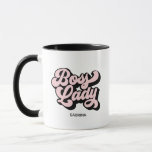 Boss Lady Retro Pink Mug<br><div class="desc">Are you or do you know a great boss babe or boss lady! This mug is a great gift for all those entrepreneurial females you know who are conquering the world one cup of coffee at a time! Multiple colors available in our shop - if you don't see a color...</div>