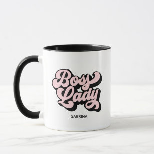 Boss Lady Retro Pink Mug