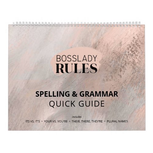 Boss Lady Rules Correct Spelling and Grammar Guide Calendar